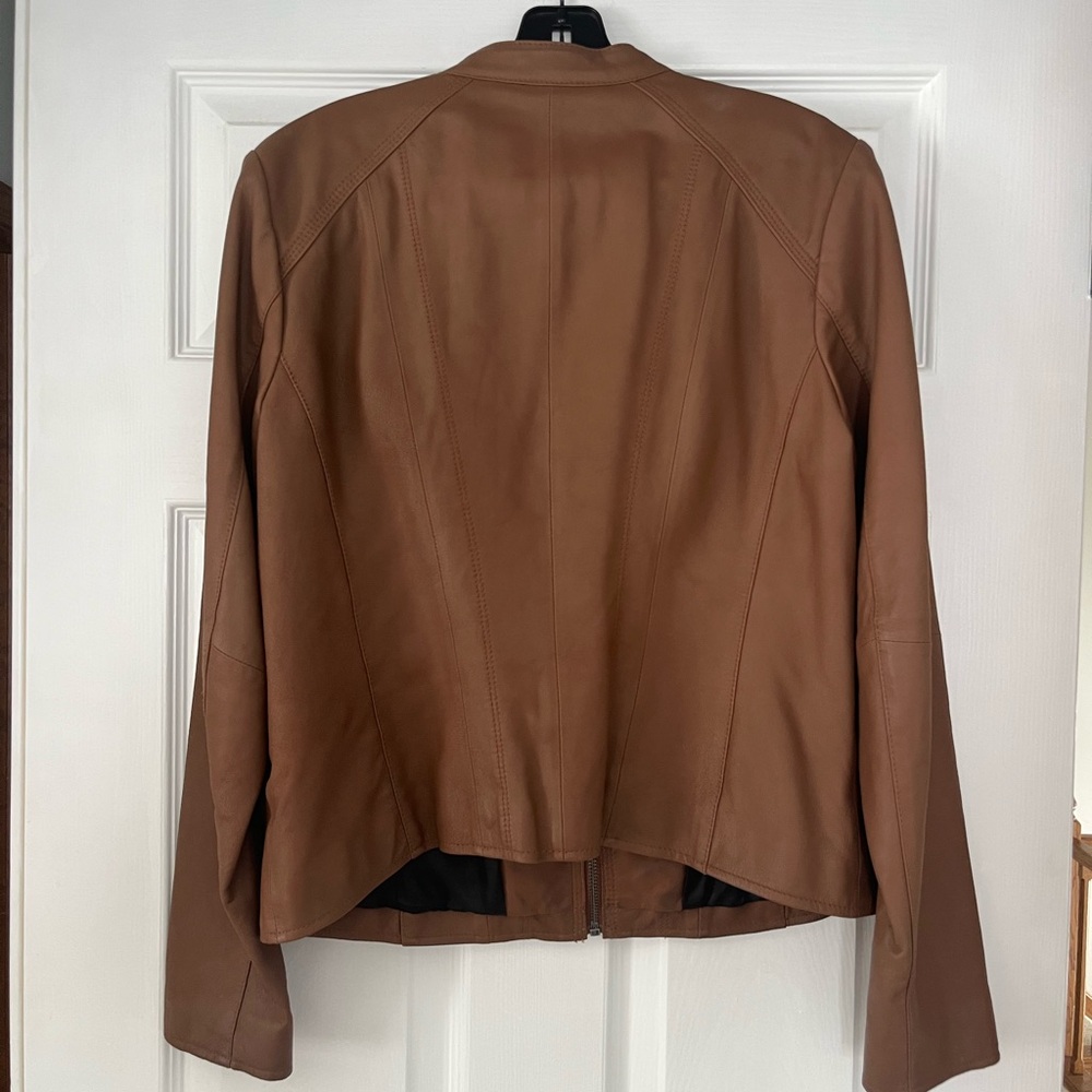 Marc New York by Andrew Marc Tan Leather Jacket Size Large - Picture 6 of 7
